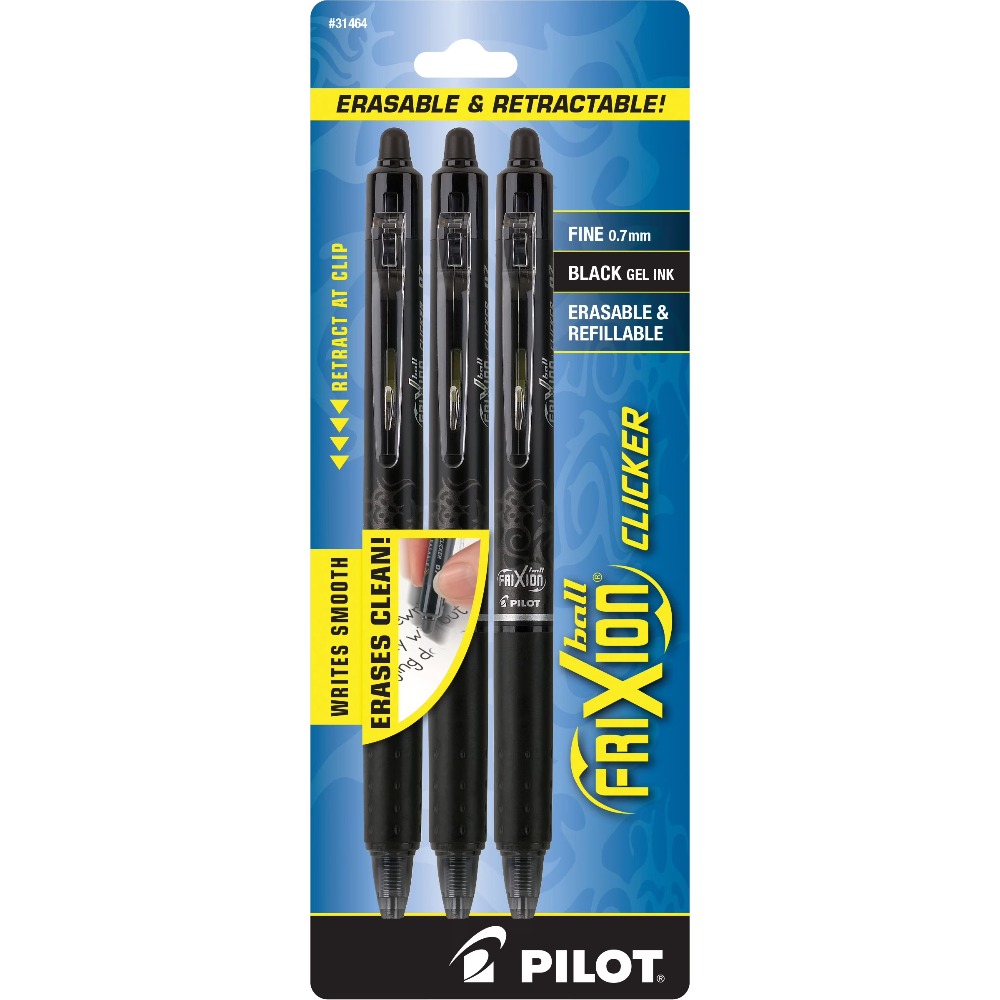 Pilot Pen Frixion - Ручки гелевые Pilot Frixion Clicker, стираемые,
