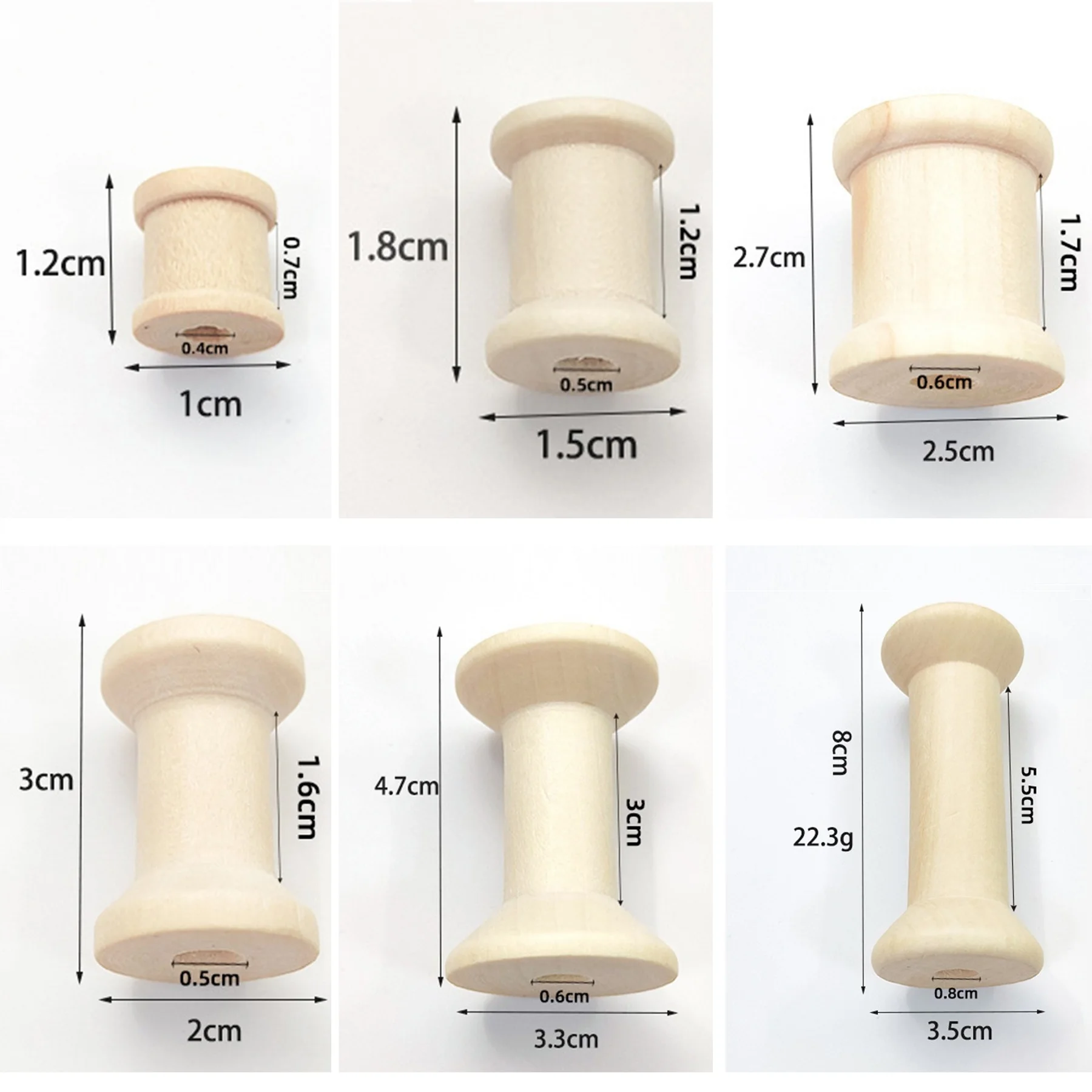 Organza Ribbon Spool - 10/5 шт. мини-деревянные бобины, пустая нить,