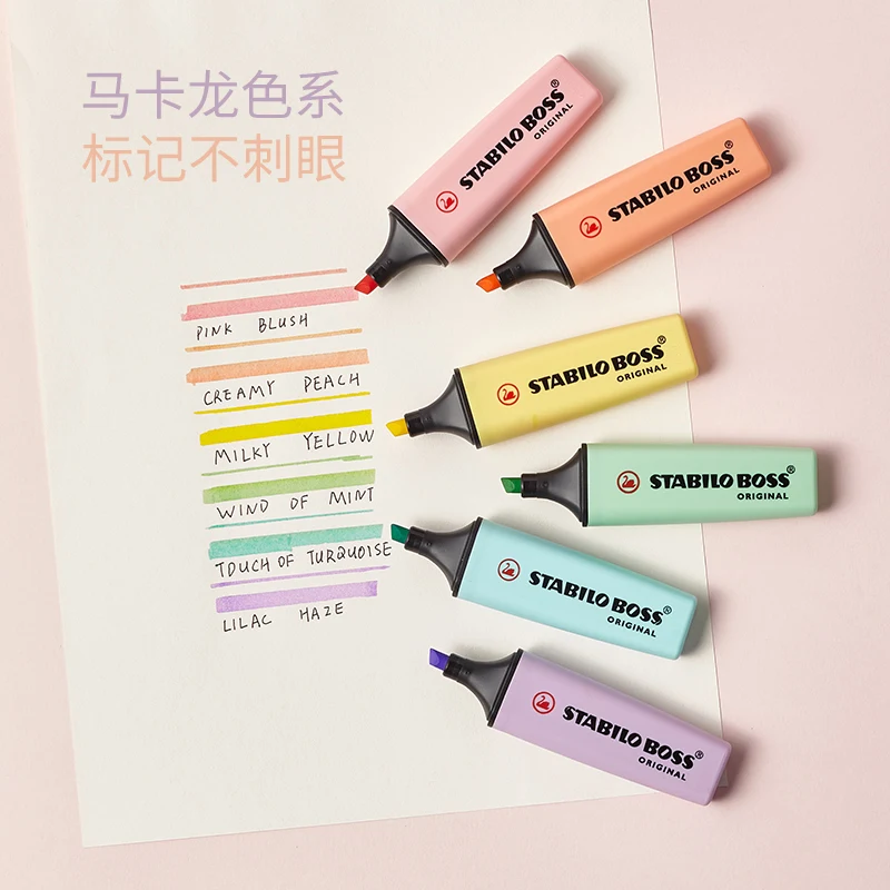 Stabilo Marker Boss - 1/6 шт., Германия Stabilo BOSS Macarons,