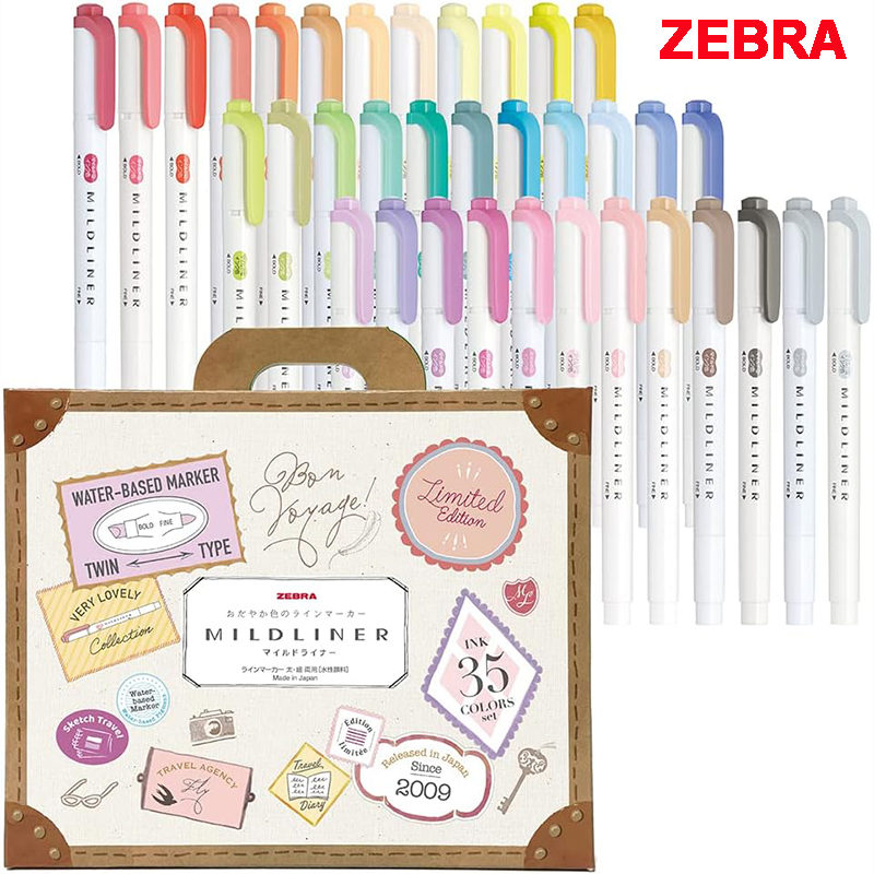 Zebra Pen Mildliner - Набор маркеров Mildliner Zebra 25/35 цветов