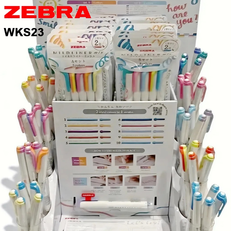 Zebra Pen Mildliner - Двухцветные маркеры Zebra Mildliner WKS23 с