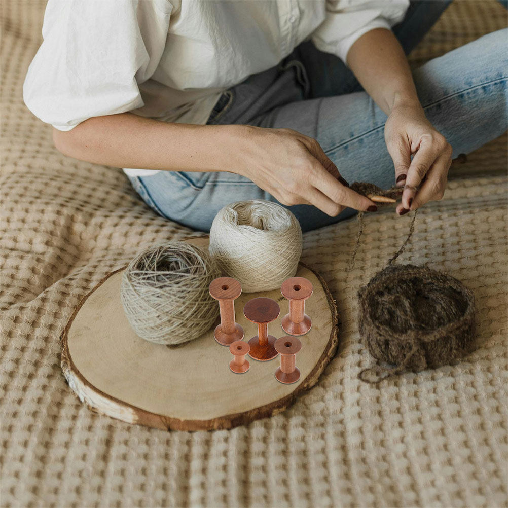 Embroidery Craft - Набор из 7 деревянных шпулек для