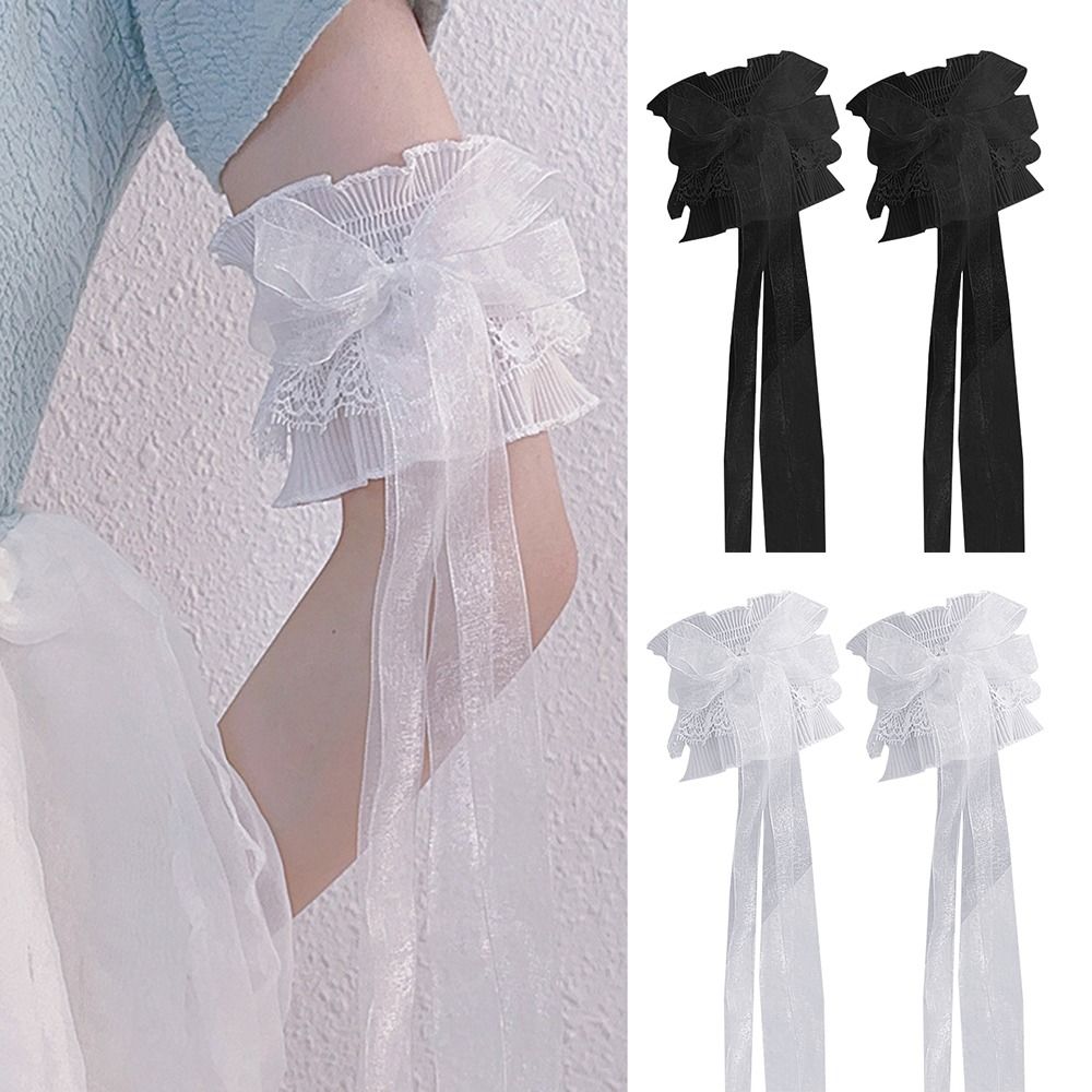 Elastic Lace Trim - Нарукавники с бантом на руку эластичные