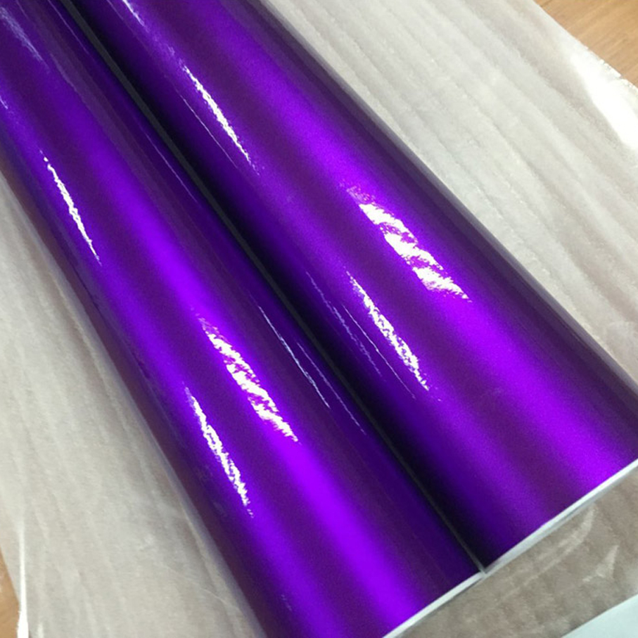 Glitter Vinyl Roll - Глянцевая металлическая конфетная фиолетовая виниловая пленка