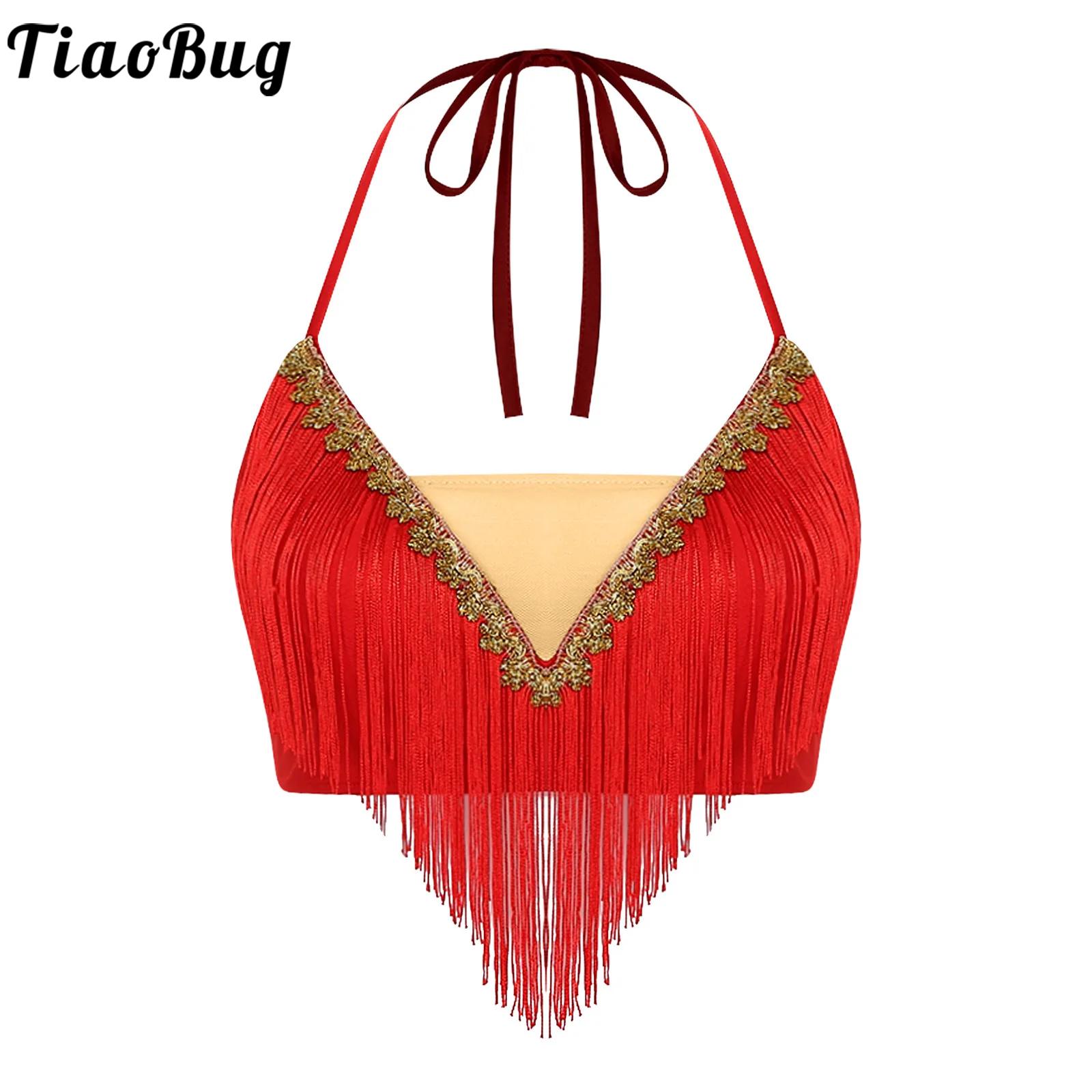 Tassel Fringe Trim - Женский укороченный топ для восточных танцев