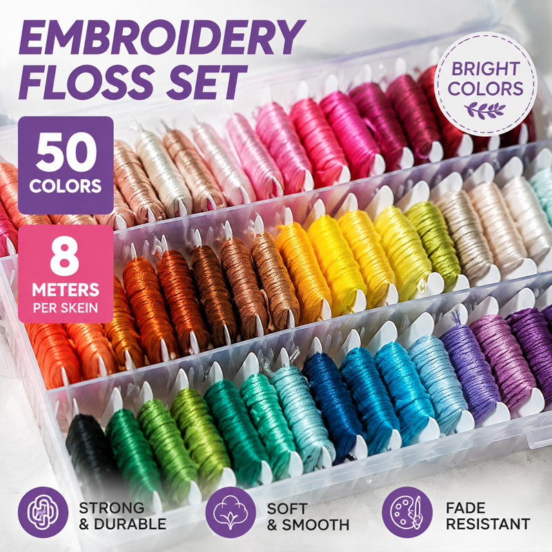 Embroidery Craft - Набор ниток для вышивания из 100%
