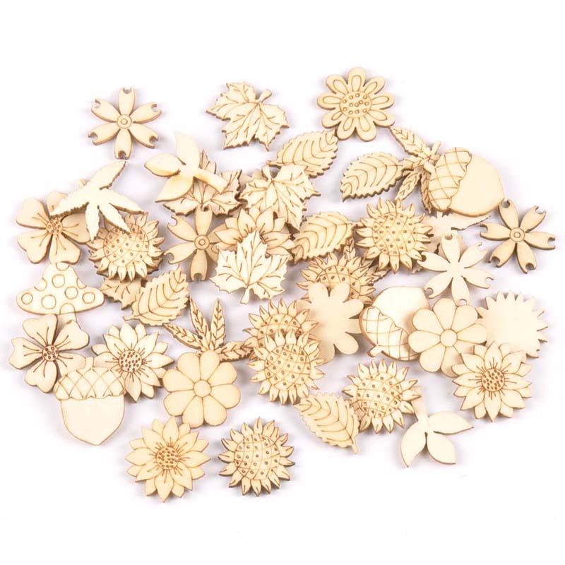 30 шт., деревянные аксессуары  – обзор и цена Embellishments For Scrapbooking