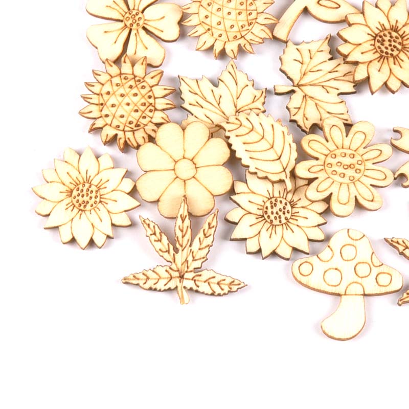 30 шт., деревянные аксессуары  – обзор и цена Embellishments For Scrapbooking