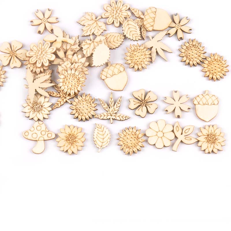 30 шт., деревянные аксессуары  – обзор и цена Embellishments For Scrapbooking