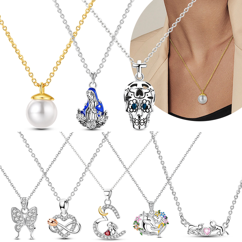 Оригинальное ожерелье из стерл – обзор и цена Pearl Trim Chain