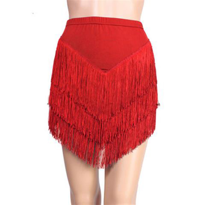 Новая мода юбка для латинских  – обзор и цена Tassel Fringe Trim