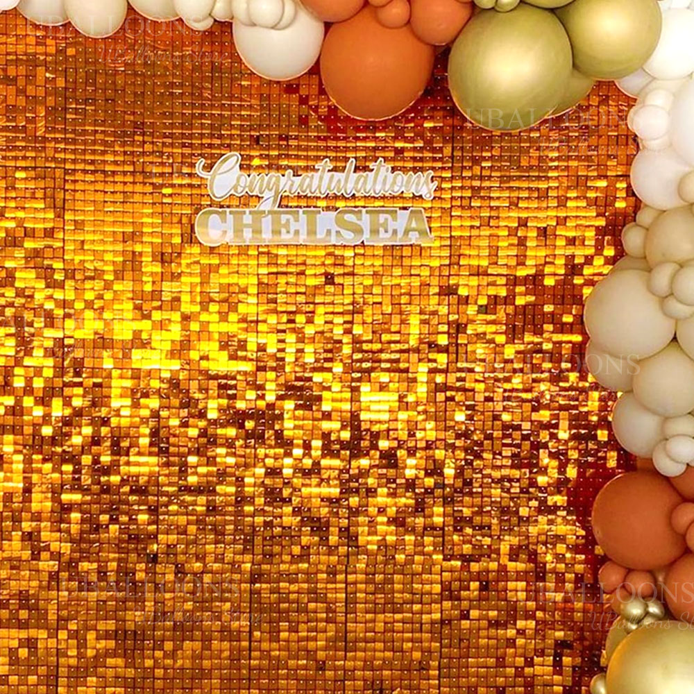 Ярко-оранжевые мерцающие насте – обзор и цена Sequin Fabric Panel