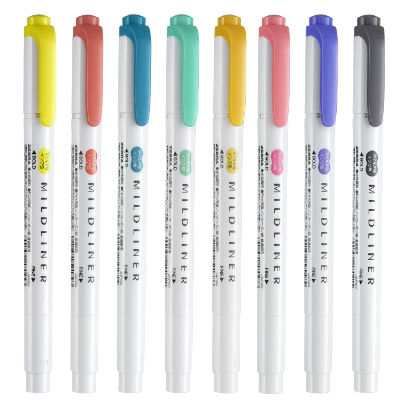 Набор пастельных маркеров ZEBR – обзор и цена Zebra Pen Mildliner