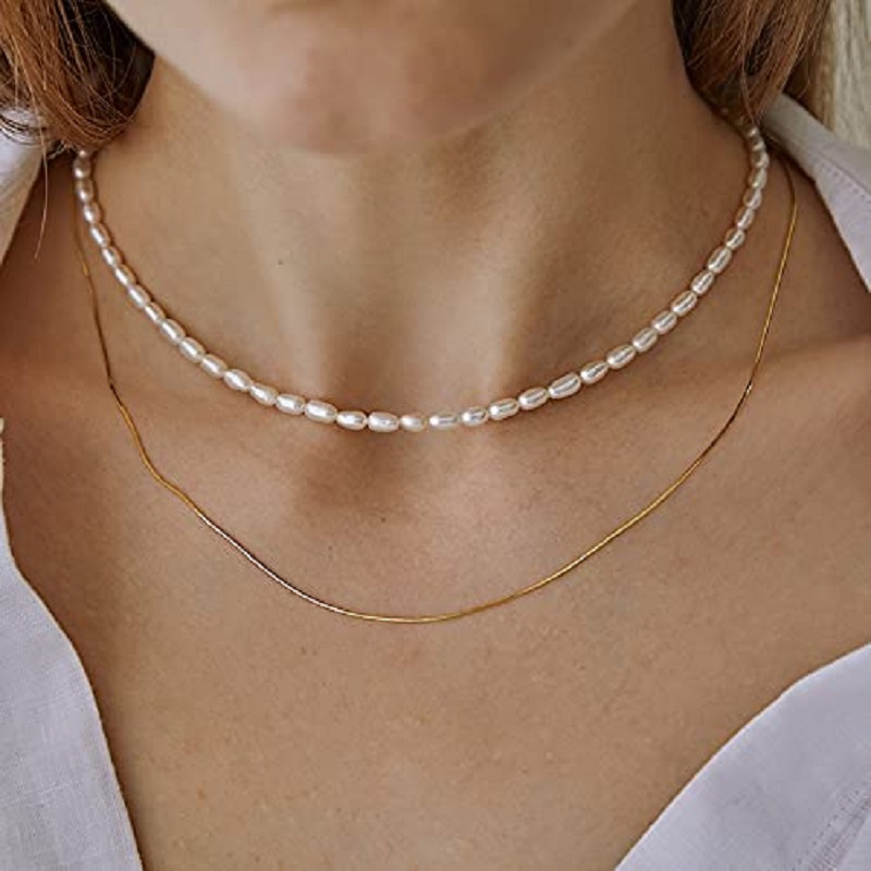 Жемчужное ожерелье 5-7 мм, ова – обзор и цена Pearl Trim Chain