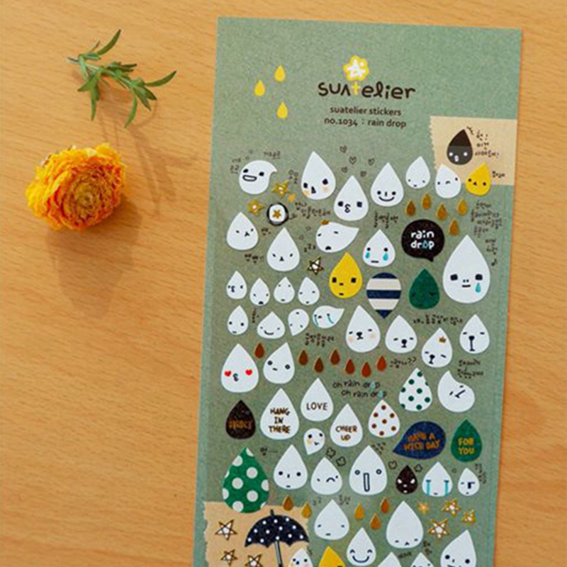 Корейские наклейки с каплей до – обзор и цена Embellishments For Scrapbooking