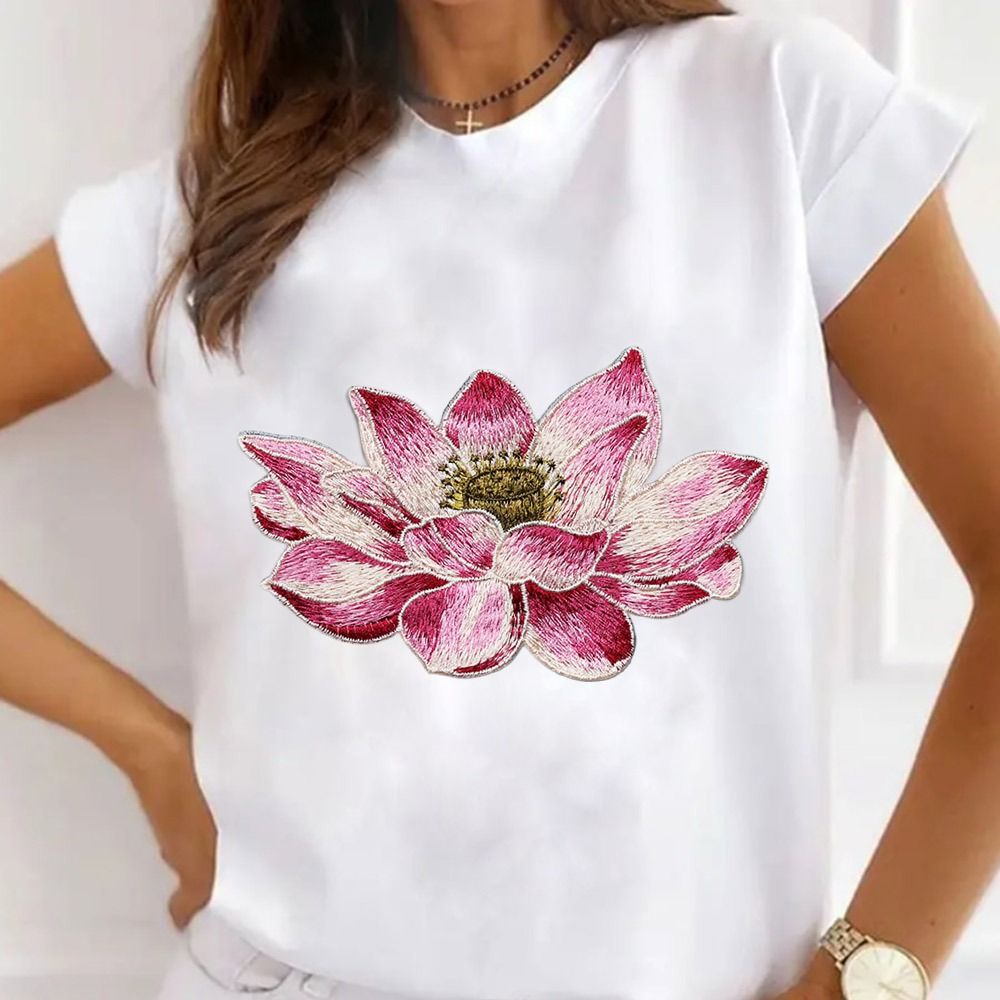 Мягкая нашивка с цветком лотос – обзор и цена Applique Patch Flower