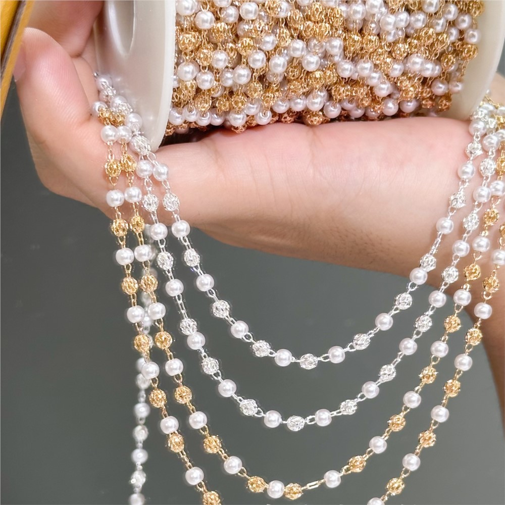Цепочка из латуни с имитацией  – обзор и цена Pearl Trim Chain